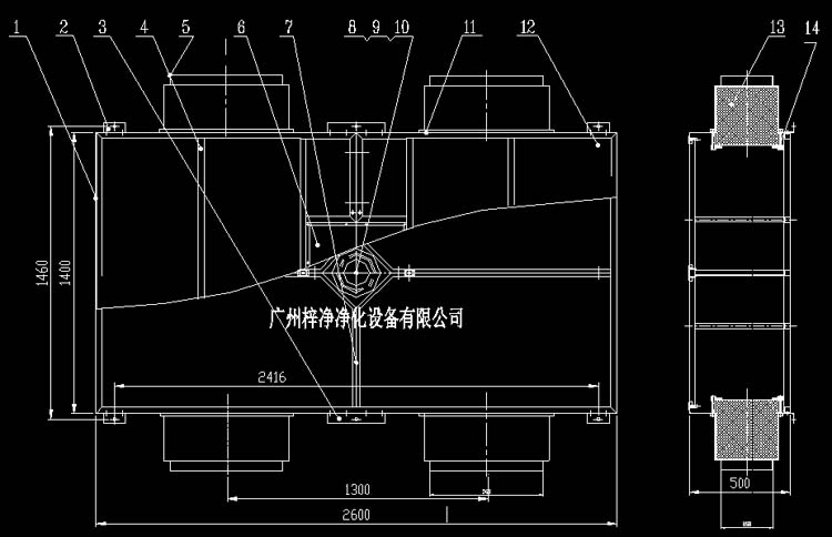 Ⅲ級手術室送風天花方案設計圖CAD制作 Ⅲ級手術室送風天花方案設計圖CAD制作